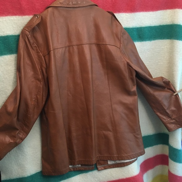 EUC 46 Chest Mac Mor Tan Leather leather coat - Picture 5 of 9